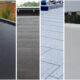 A split image showing different industrial roof types side-by-side.