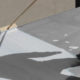 Coating on a commercial roof.